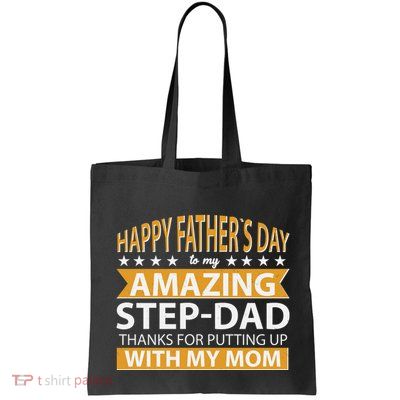 Funny Happy Father's Day To My Amazing StepDad Bag