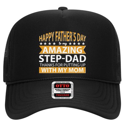 Funny Happy Father's Day To My Amazing StepDad Trucker Hat