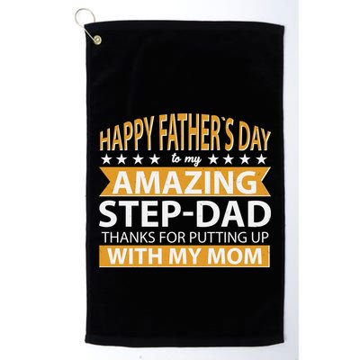 Funny Happy Father's Day To My Amazing StepDad Golf Towel