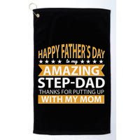 Funny Happy Father's Day To My Amazing StepDad Golf Towel