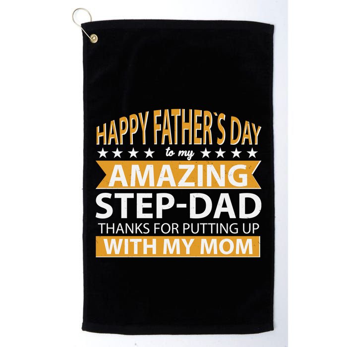 Funny Happy Father's Day To My Amazing StepDad Golf Towel