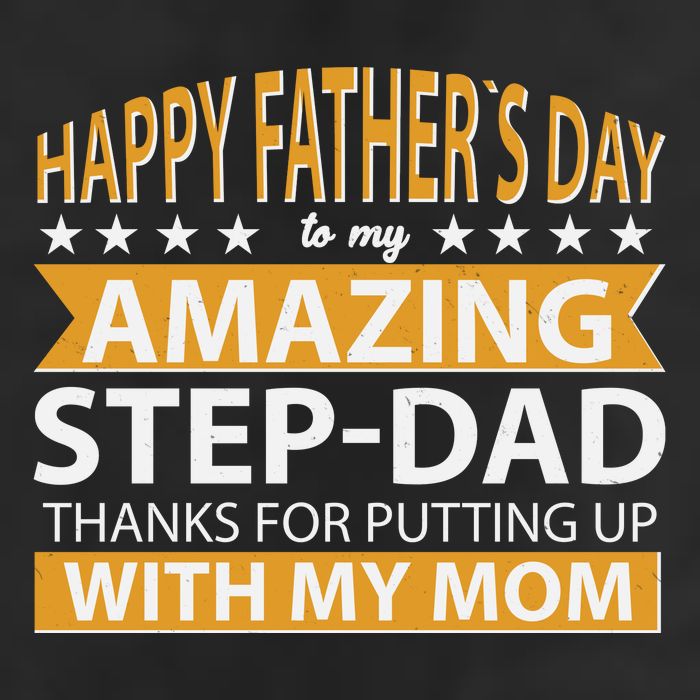 Funny Happy Father's Day To My Amazing StepDad Golf Towel