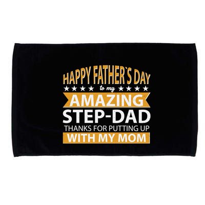 Funny Happy Father's Day To My Amazing StepDad Microfiber Hand Towel