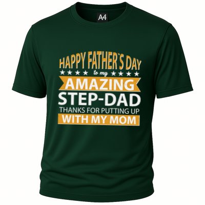 Funny Happy Father's Day To My Amazing StepDad Performance Shirt