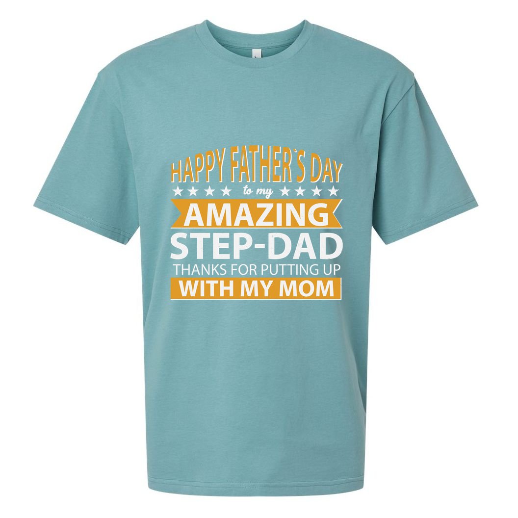 Funny Happy Father's Day To My Amazing StepDad Sueded Cloud Jersey T-Shirt