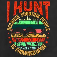 Funny Hunting Fanatic 7 Panel Mesh Trucker Snapback Hat
