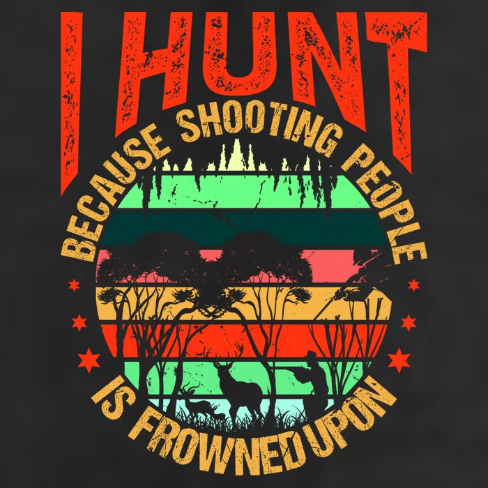 Funny Hunting Fanatic 7 Panel Mesh Trucker Snapback Hat