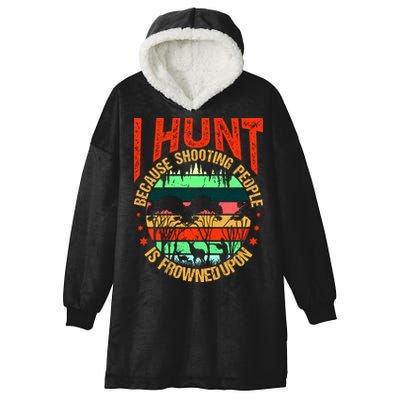 Funny Hunting Fanatic Hooded Wearable Blanket