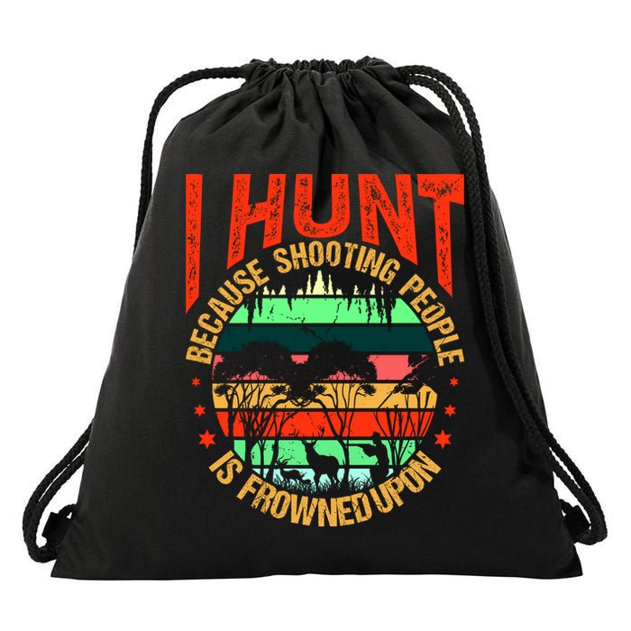 Funny Hunting Fanatic Drawstring Bag