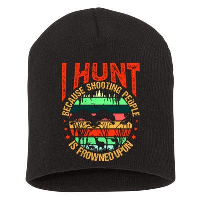 Funny Hunting Fanatic Short Acrylic Beanie