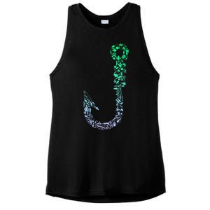 Fish Hook For Fishermen Fishing Icons Fishing Ladies PosiCharge Tri-Blend Wicking Tank