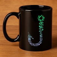 Fish Hook For Fishermen Fishing Icons Fishing 11oz C Handle Ceramic Mug