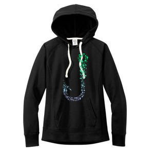 Fish Hook For Fishermen Fishing Icons Fishing Women's Fleece Hoodie