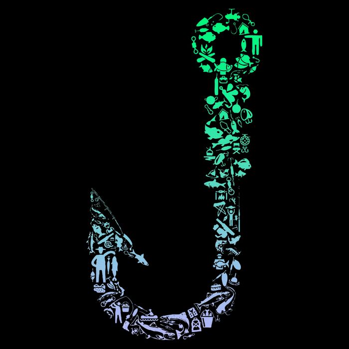 Fish Hook For Fishermen Fishing Icons Fishing Poster