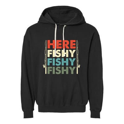 Fish Hunting Fishing Fishrod Fisherman Garment-Dyed Fleece Hoodie