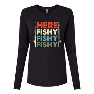 Fish Hunting Fishing Fishrod Fisherman Womens Cotton Relaxed Long Sleeve T-Shirt