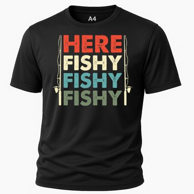 Fish Hunting Fishing Fishrod Fisherman Cooling Performance Crew T-Shirt