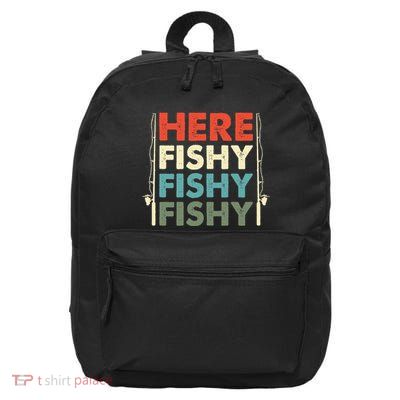 Fish Hunting Fishing Fishrod Fisherman 16 in Basic Backpack