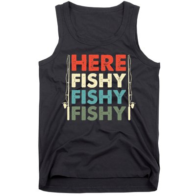 Fish Hunting Fishing Fishrod Fisherman Tank Top