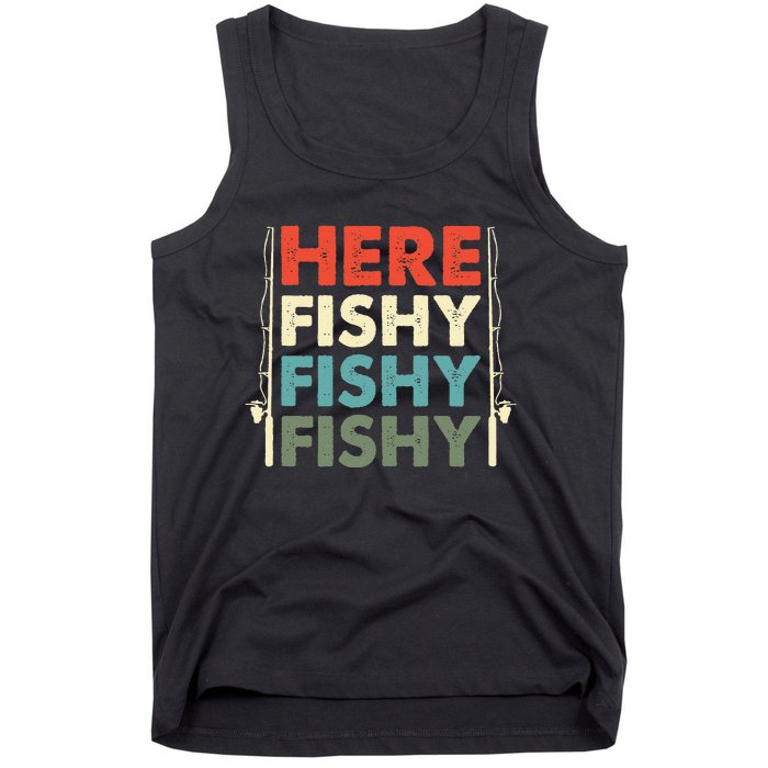 Fish Hunting Fishing Fishrod Fisherman Tank Top