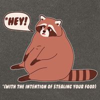 Funny Hey Fat Raccoon Stealing Your Food Cotton Canvas Backpack