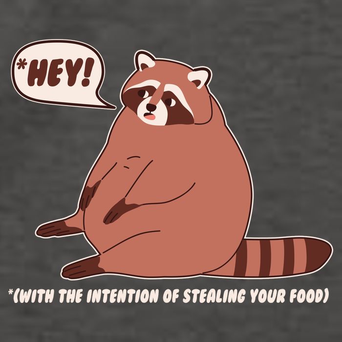 Funny Hey Fat Raccoon Stealing Your Food Vector Backpack