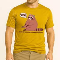 Funny Hey Fat Raccoon Stealing Your Food Cooling Performance Crew T-Shirt