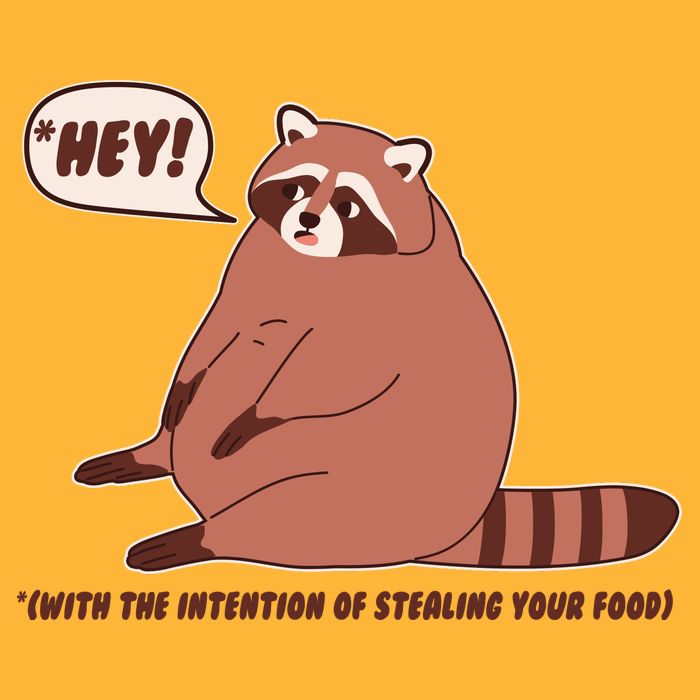 Funny Hey Fat Raccoon Stealing Your Food Cooling Performance Crew T-Shirt
