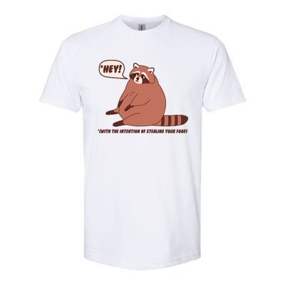 Funny Hey Fat Raccoon Stealing Your Food Softstyle CVC T-Shirt