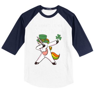 Funny Here For The Shenanigans Unicorn St Patricks Day Gift Baseball Sleeve Shirt