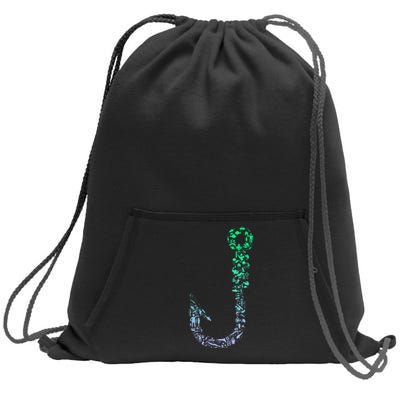 Fish Hook For Fishermen Fishing Icons Fishing Sweatshirt Cinch Pack Bag