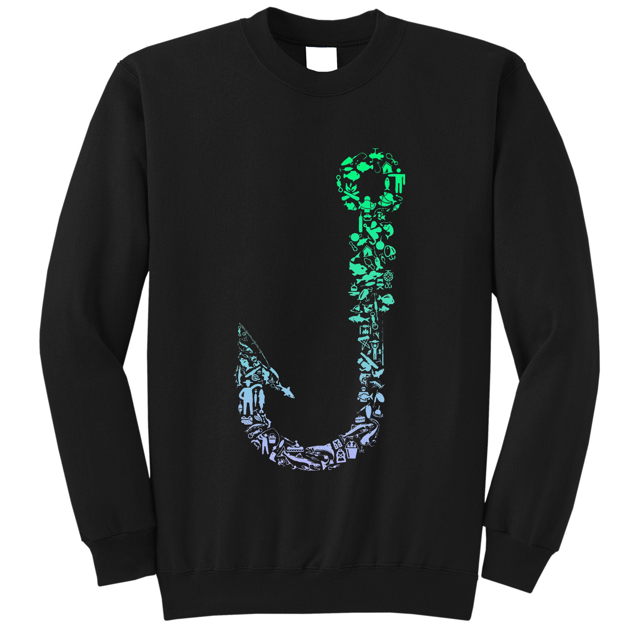 Fish Hook For Fishermen Fishing Icons Fishing Tall Sweatshirt