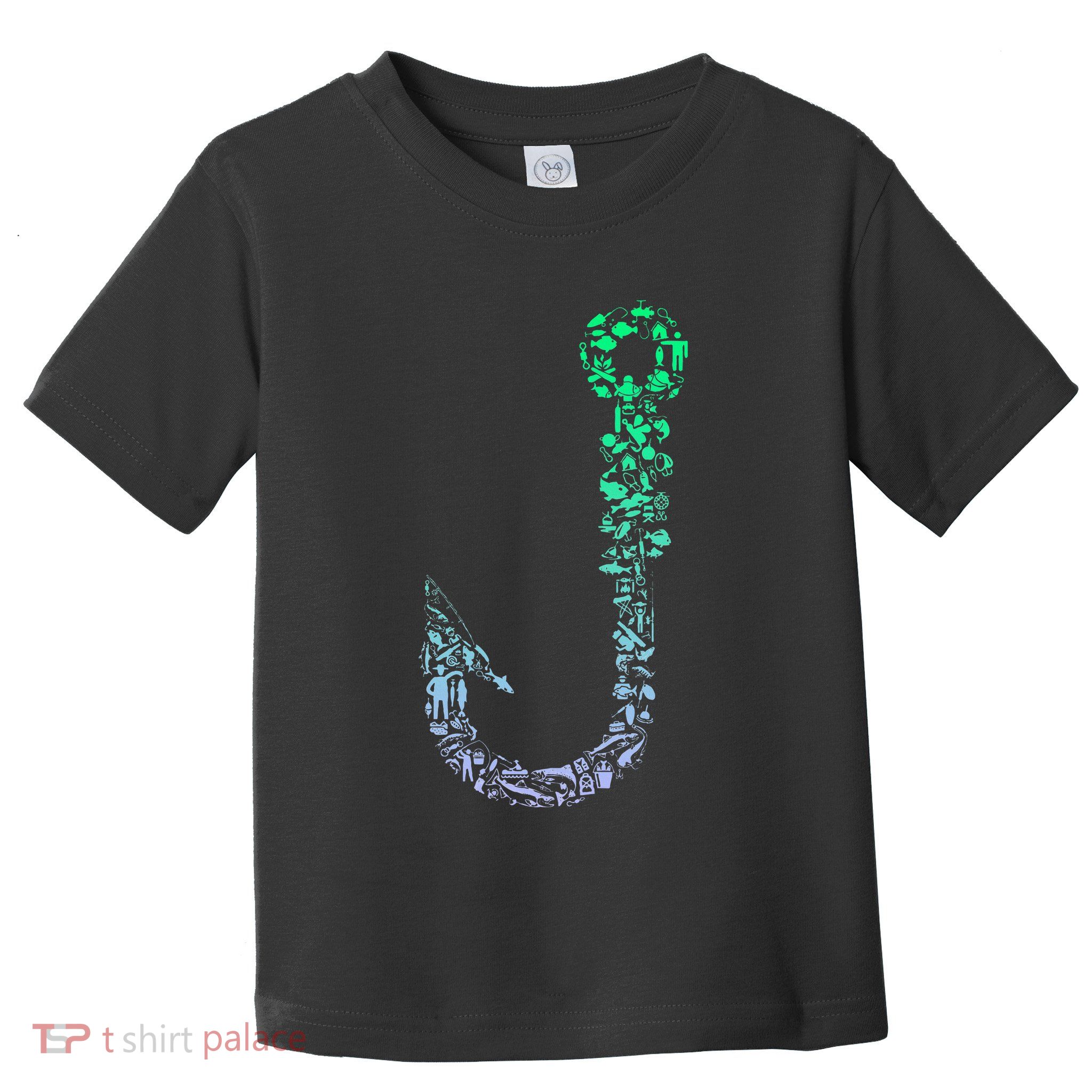 Fish Hook For Fishermen Fishing Icons Fishing Toddler T-Shirt