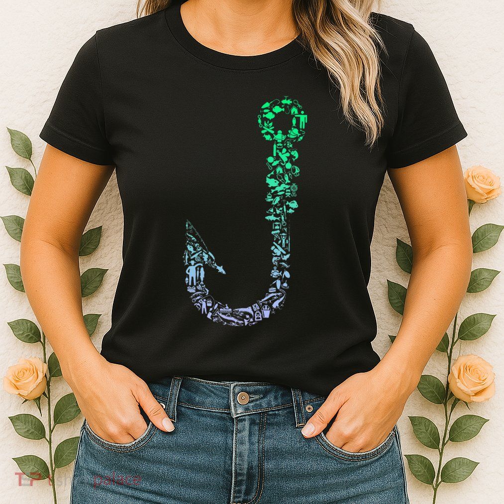 Fish Hook For Fishermen Fishing Icons Fishing Womens T-Shirt