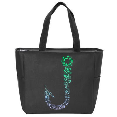 Fish Hook For Fishermen Fishing Icons Fishing Zip Tote Bag