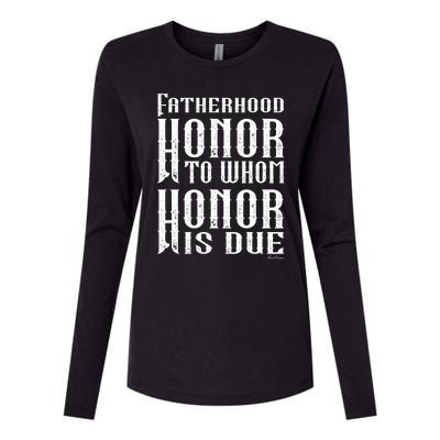 Fatherhood Honor For The Father On Father's Day Great Gift Womens Cotton Relaxed Long Sleeve T-Shirt