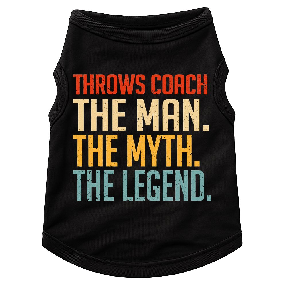 Fun Hilarious Funny Track & Field Throwing Throws Coach Doggie Tank