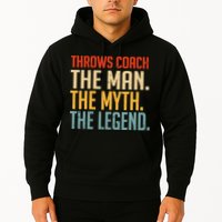 Fun Hilarious Funny Track & Field Throwing Throws Coach Hoodie