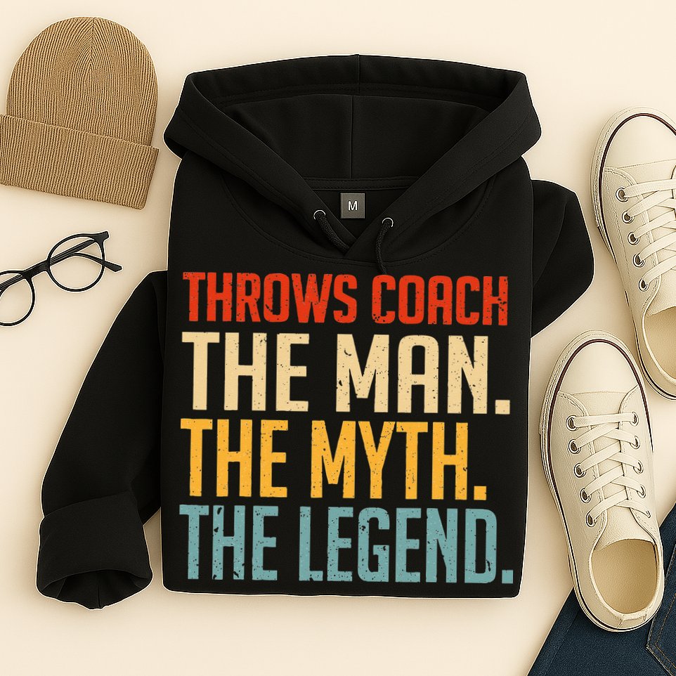 Fun Hilarious Funny Track & Field Throwing Throws Coach Hoodie