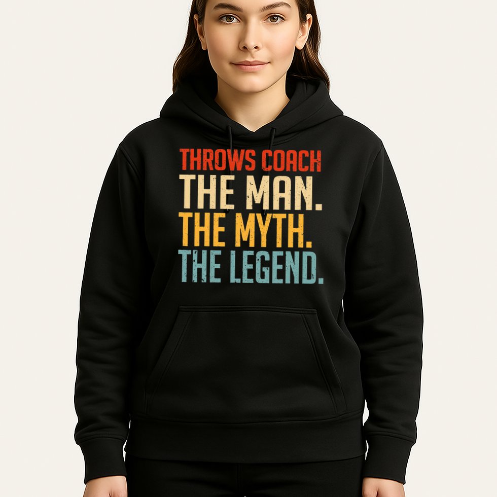 Fun Hilarious Funny Track & Field Throwing Throws Coach Hoodie