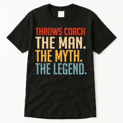 Fun Hilarious Funny Track & Field Throwing Throws Coach Tall T-Shirt