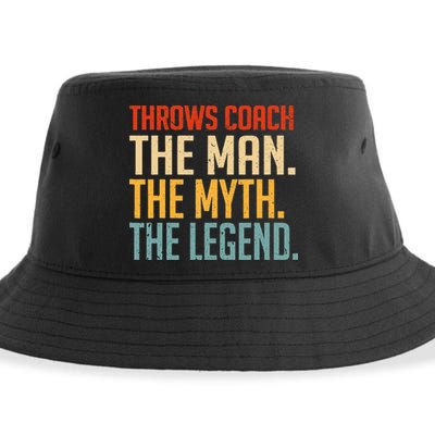 Fun Hilarious Funny Track & Field Throwing Throws Coach Sustainable Bucket Hat