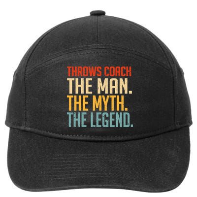 Fun Hilarious Funny Track & Field Throwing Throws Coach 7-Panel Snapback Hat