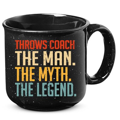 Fun Hilarious Funny Track & Field Throwing Throws Coach 15oz Campfire Ceramic Mug