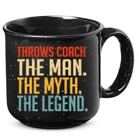 Fun Hilarious Funny Track & Field Throwing Throws Coach 15oz Campfire Ceramic Mug