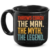Fun Hilarious Funny Track & Field Throwing Throws Coach 15oz Campfire Ceramic Mug