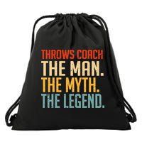 Fun Hilarious Funny Track & Field Throwing Throws Coach Drawstring Bag