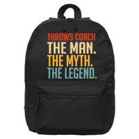Fun Hilarious Funny Track & Field Throwing Throws Coach 16 in Basic Backpack