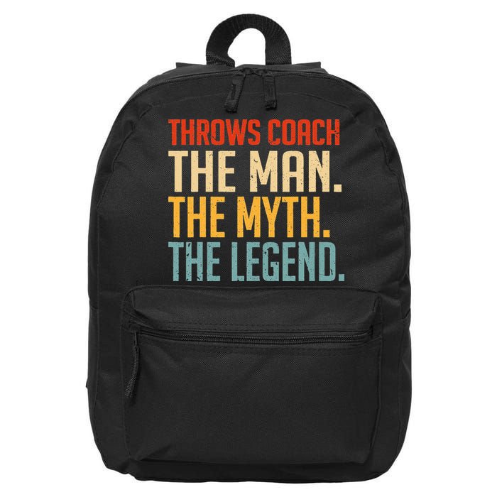 Fun Hilarious Funny Track & Field Throwing Throws Coach 16 in Basic Backpack