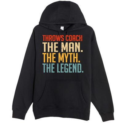 Fun Hilarious Funny Track & Field Throwing Throws Coach Premium Pullover Hoodie